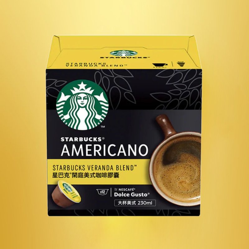 【Dolce Gusto】 星巴克闲庭美式咖啡胶囊 可可香气 12颗3盒入 - 咖啡 - 其他材质 