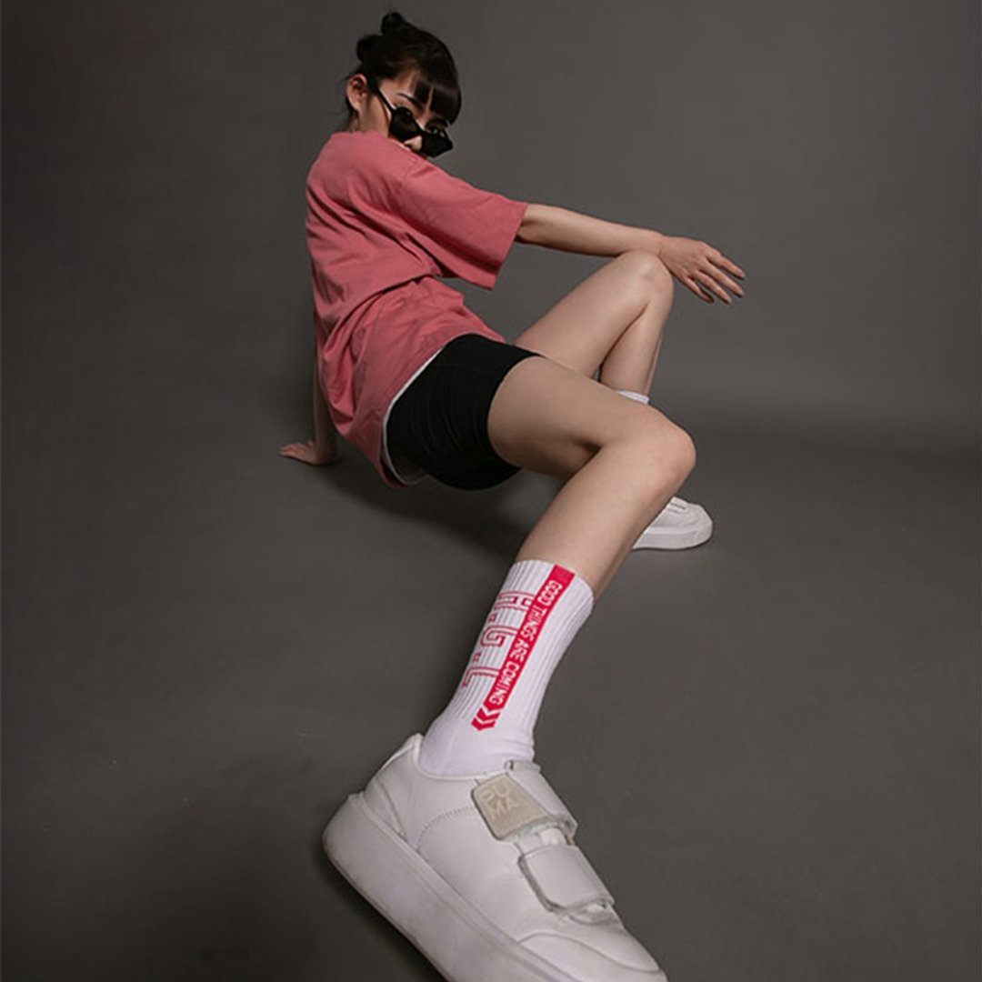 【FOOTER】H.G.L萤光运动气垫袜(女-K215M) - 袜子 - 棉 多色