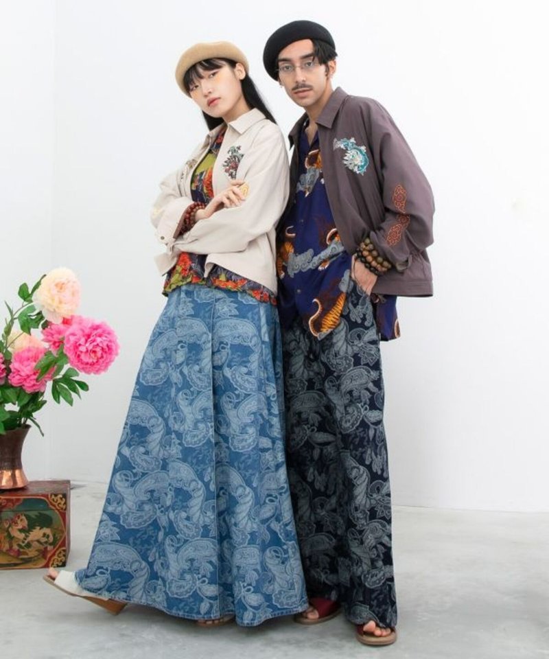 【热门预购】变形虫单宁牛仔长裙 (2色) CCP-6111 - 裙子 - 其他材质 