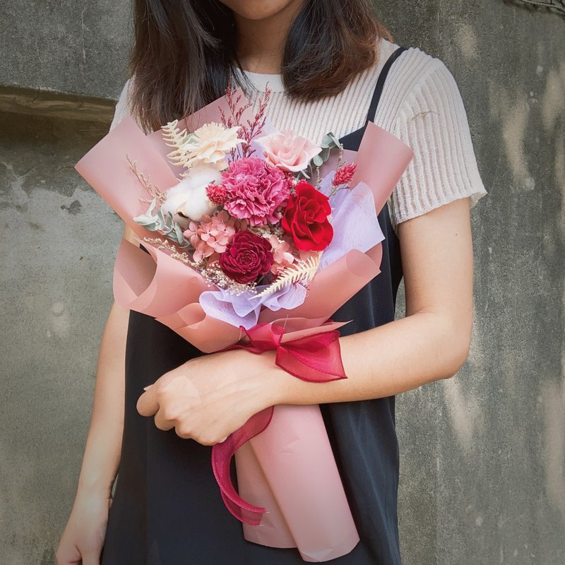 母亲节永生康乃馨花束 可定制/母亲节花礼/母亲节 - 干燥花/捧花 - 植物．花 多色