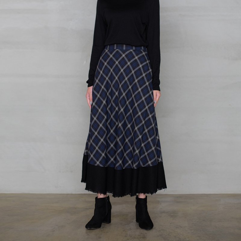 英格丽法兰绒长裙 Ingrid Flannel Maxi Skirt - 裙子 - 棉．麻 多色