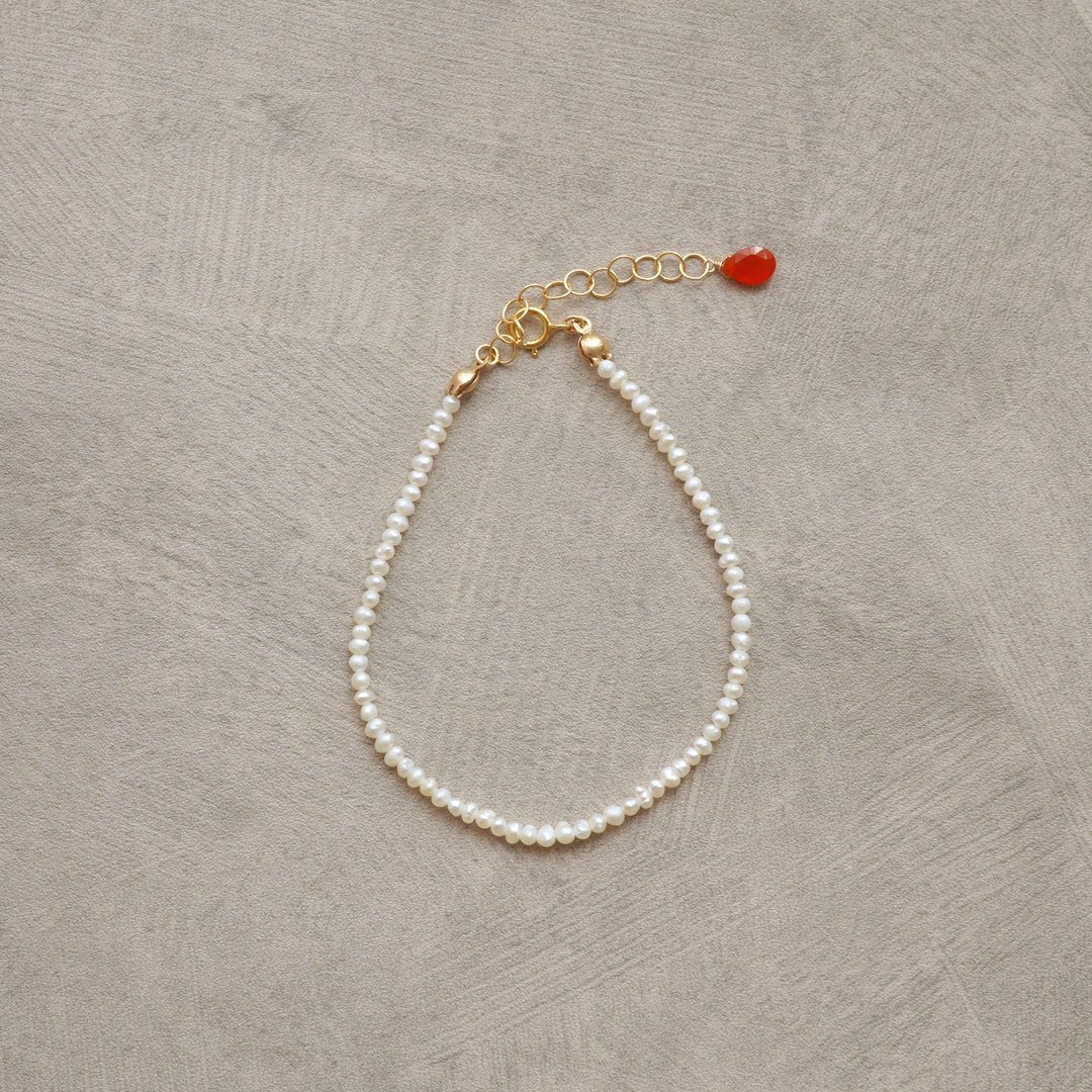 14kgf Freshwater Pearl custom made Bracelet - 手链/手环 - 珍珠 白色