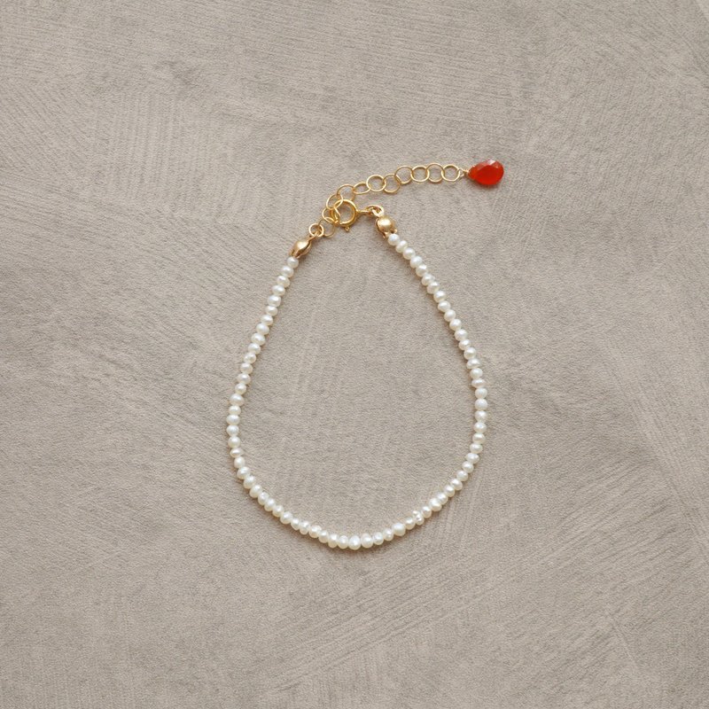 14kgf Freshwater Pearl custom made Bracelet - 手链/手环 - 珍珠 白色