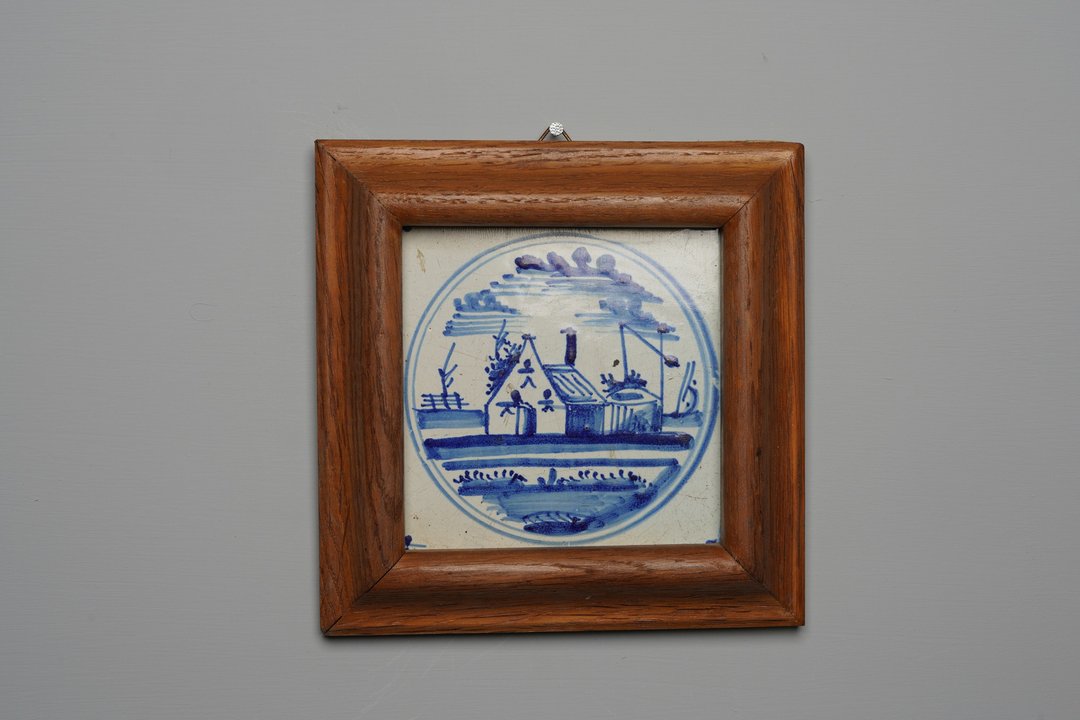 荷兰手绘农场瓷砖挂饰/代尔夫特/Delft /台夫特/欧洲老件/青花 - 海报/装饰画/版画 - 陶 蓝色