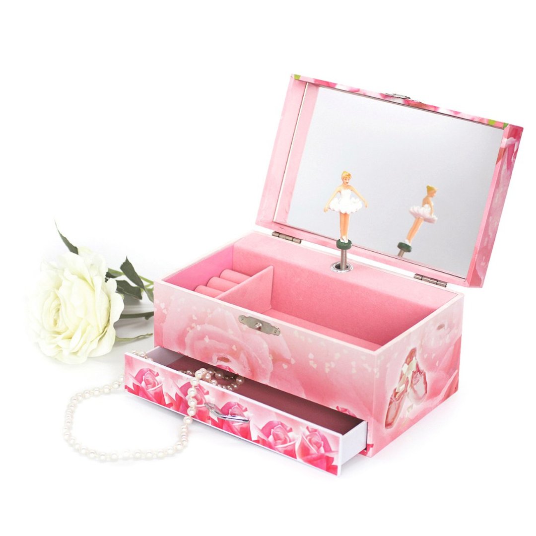 Trousselier - Ballerina 芭蕾舞女孩自转夜光首饰盒 S60974 - 儿童家具 - 其他材质 粉红色