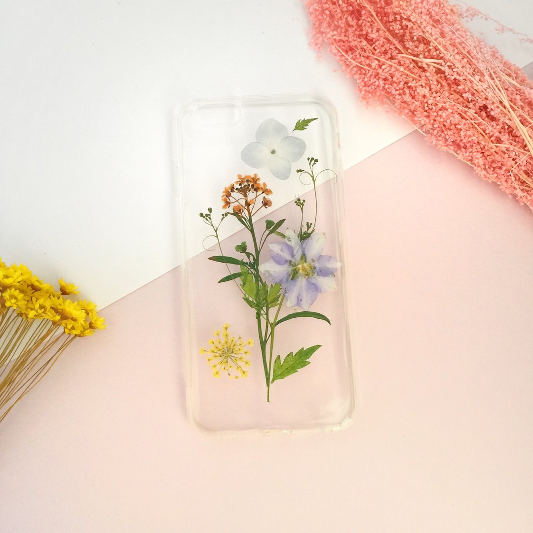 幽园 手作押花手机壳 手机保护壳 手机套 干花手机壳 真花手机壳 iPhone 7 iPhone 6 - 手机壳/手机套 - 压克力 