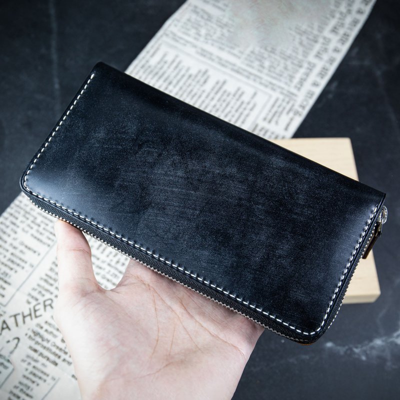 【定制化礼物】【拉链/链长夹、手拿包】英国马缰革 Mister皮具 - 手拿包 - 真皮 多色