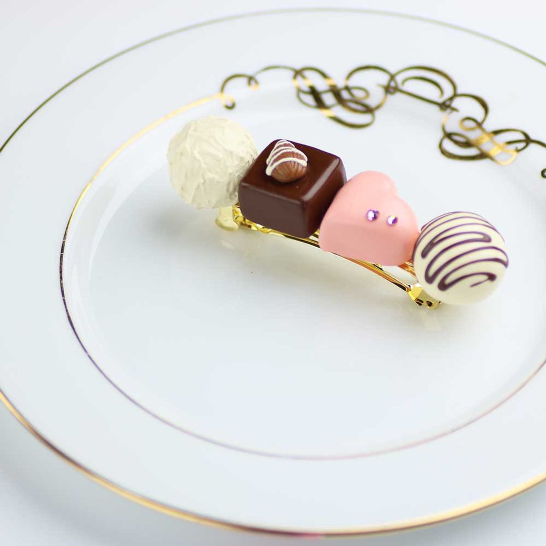 Bonbon Chocolat Valletta Pink - 发饰 - 粘土 粉红色
