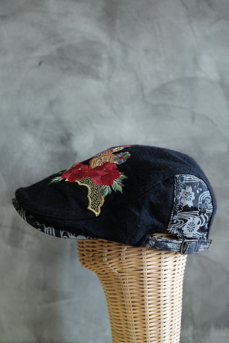 Karakuri tamashii Flat Cap - 帽子 - 羊毛 