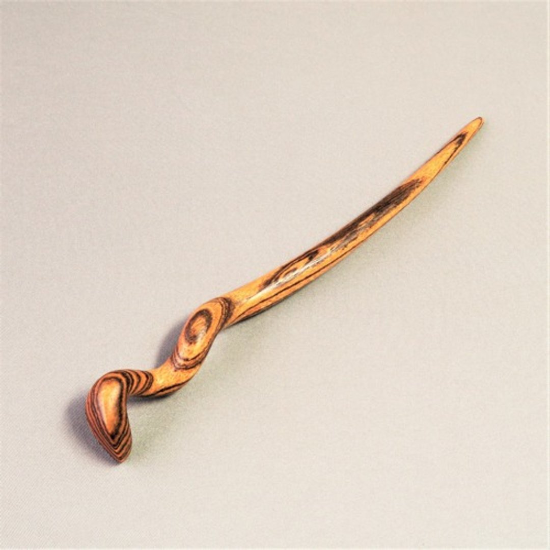 Wooden snake hairpin (L size) BT / Bokote - 发饰 - 木头 