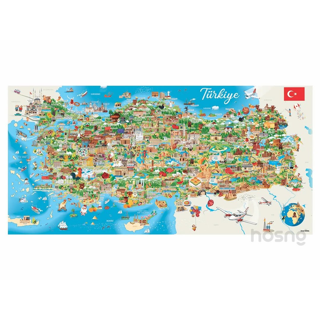 土耳其文化地图_拼图_1500片 - 拼图 - 纸 