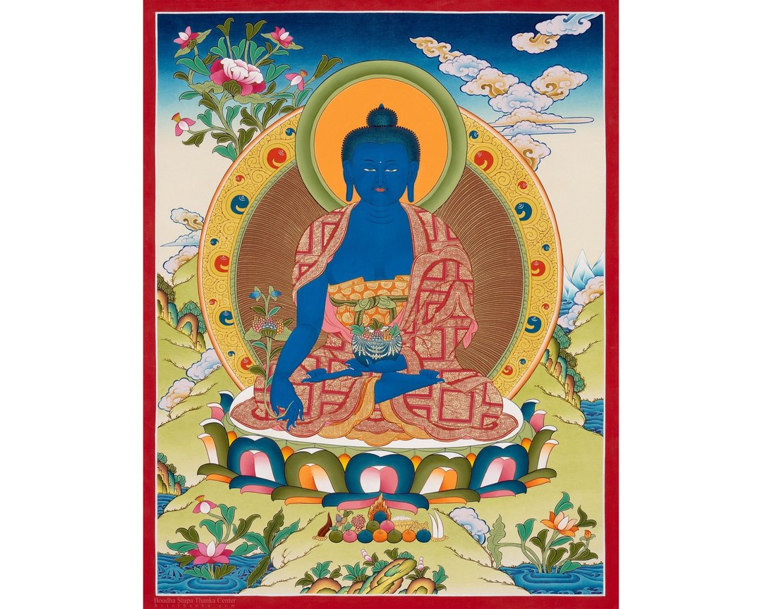 古董医药师佛唐卡  古代疗法 - 墙贴/壁贴 - 其他材质 多色