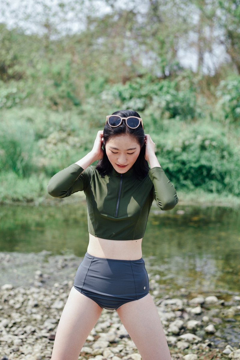 山毛榉木 - 羽衣甘蓝灰 / 泳衣 - 女装泳衣/比基尼 - 其他材质 绿色