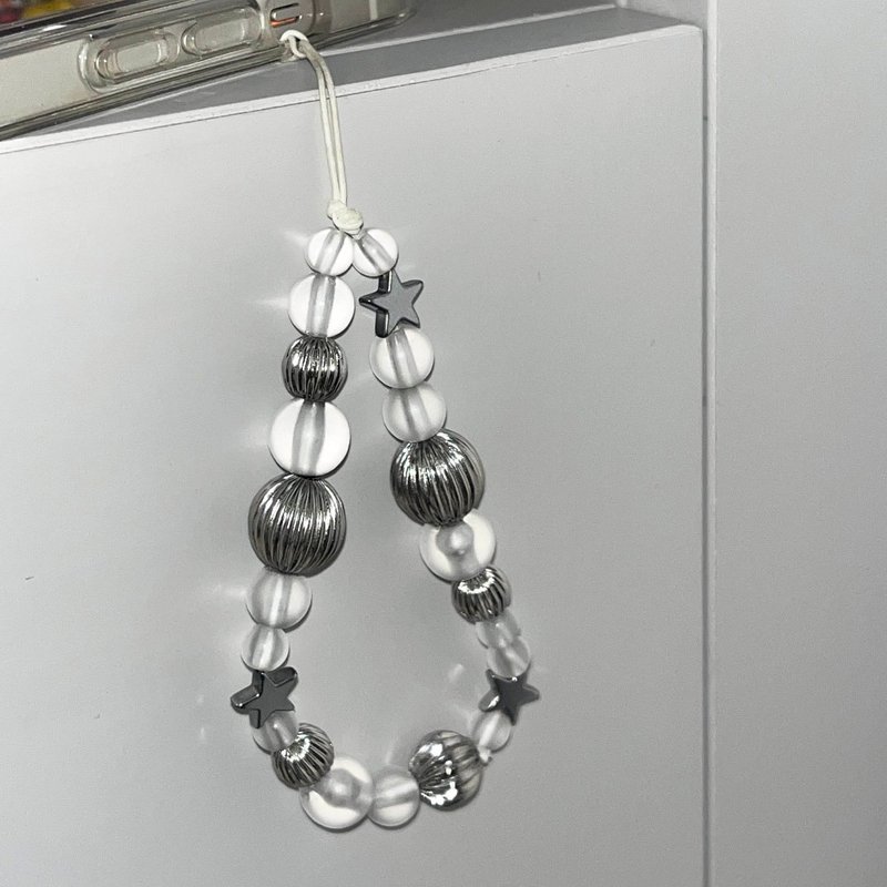 雾面泡泡银附钥匙圈 - 钥匙链/钥匙包 - 压克力 银色