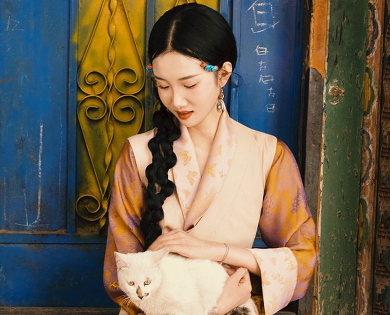 清瑶中式美学  中国风浪漫文艺藏风汉服 - 女装上衣 - 其他材质 金色