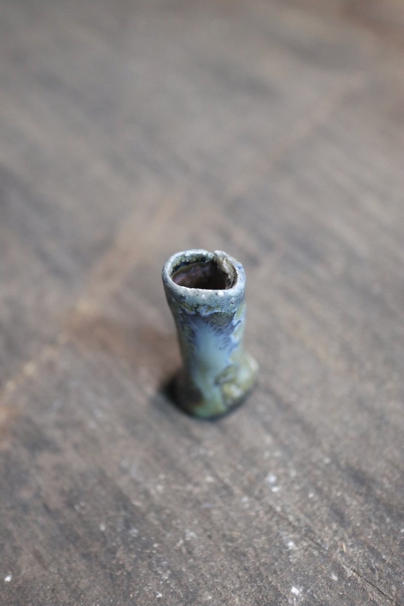 柴烧迷你花器 - 茶具/茶杯 - 陶 灰色