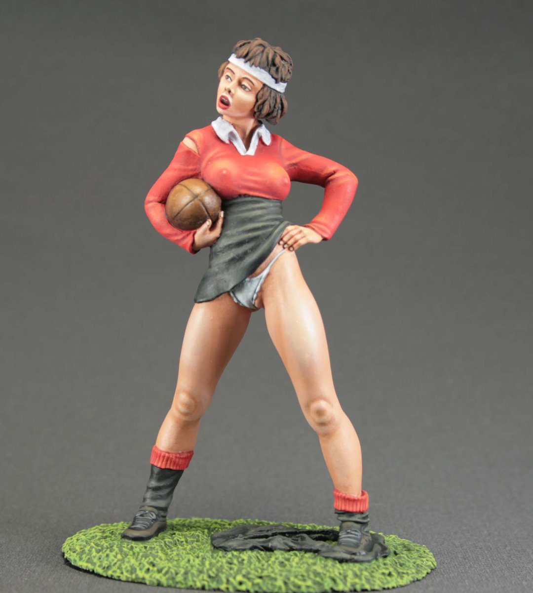 性感的女孩雕像 Sexy Girl miniature figurine 80 mm PIN UP miniature sculptures - 玩偶/公仔 - 其他金属 红色