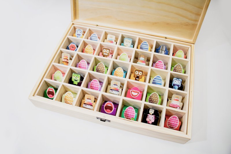 恐怖戳戳乐_木盒限量特制-派对组合(送新春限定戳纸) - 桌游/玩具 - 木头 卡其色