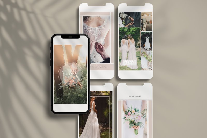 结婚感谢卡 Instagram 30款 限时动态 设计模板 - 图文模板设计 - 其他材质 