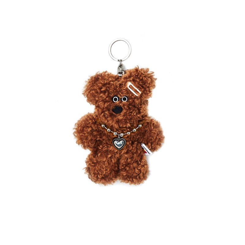 PAPA.GO.PAPA Piz Poodle 小狗娃娃钥匙圈/吊饰（摩卡） - 钥匙链/钥匙包 - 聚酯纤维 咖啡色