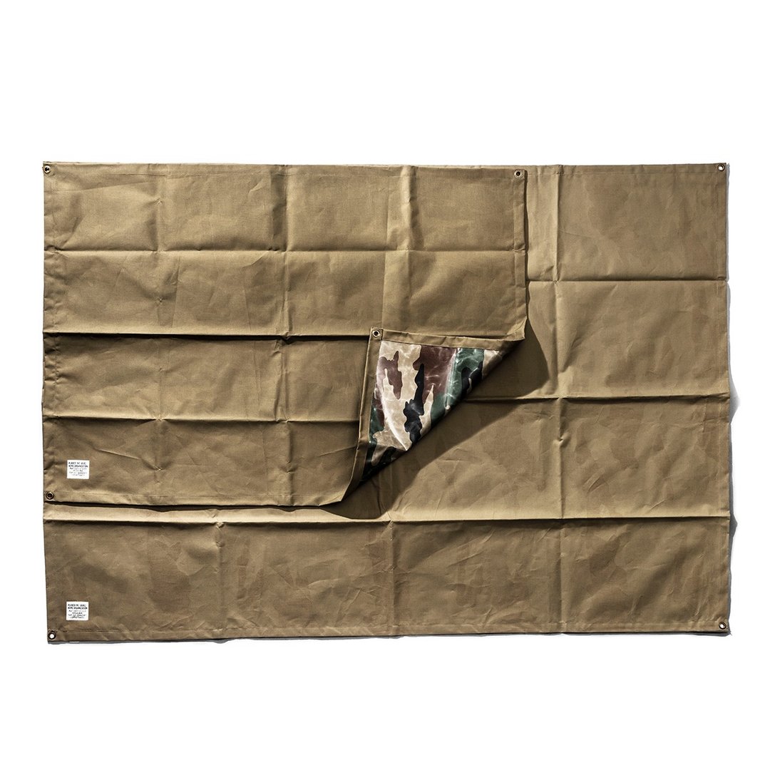 LAMINATED FABRIC MAT Small/Large 工业风棉布地垫S / L - 露营用品 - 防水材质 卡其色