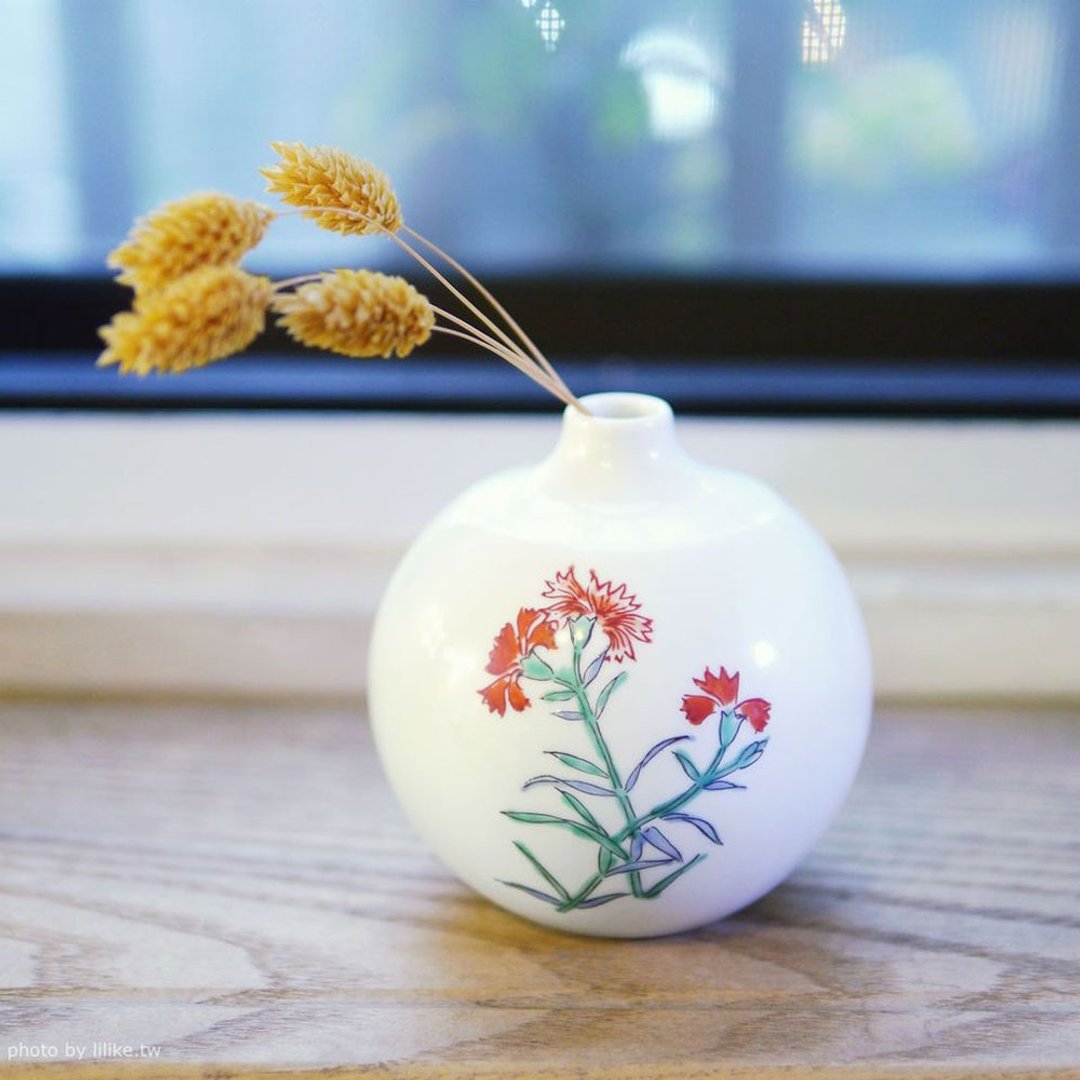 有田烧对山窑荻烧陶花瓶 - 花瓶/陶器 - 陶 白色