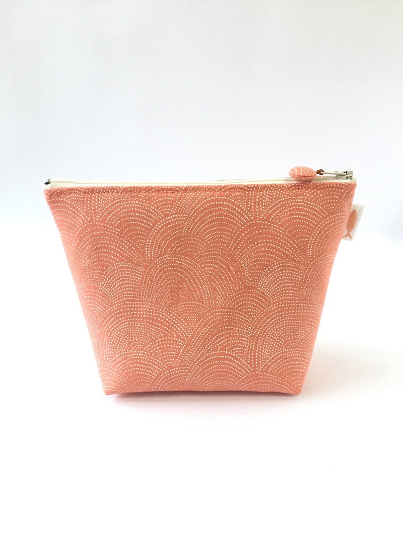 /星星点点// 化妆包/旅行包/小物包 - 化妆包/杂物包 - 棉．麻 橘色