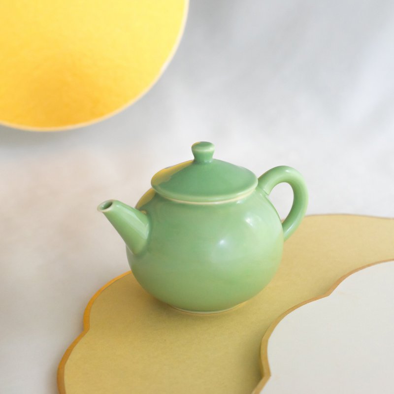 【琅茶谨制】琳琅茶壶 | 翠龟 - 原片茶叶的完美伙伴 - 茶具/茶杯 - 瓷 绿色