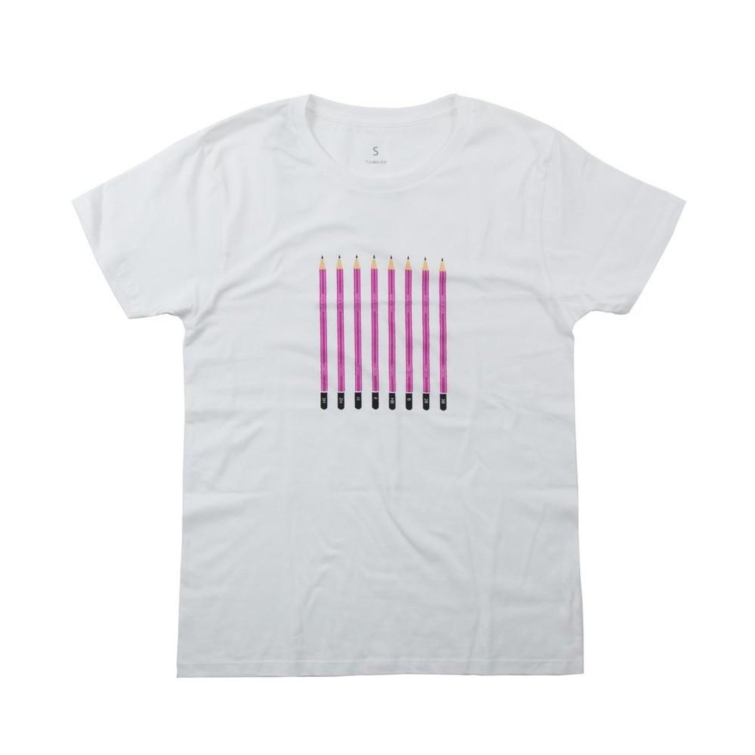 3H ~ 3B Drawing Pencil T-shirt Unisex XS ~ XL size Tcollector - 女装上衣 - 棉 白色