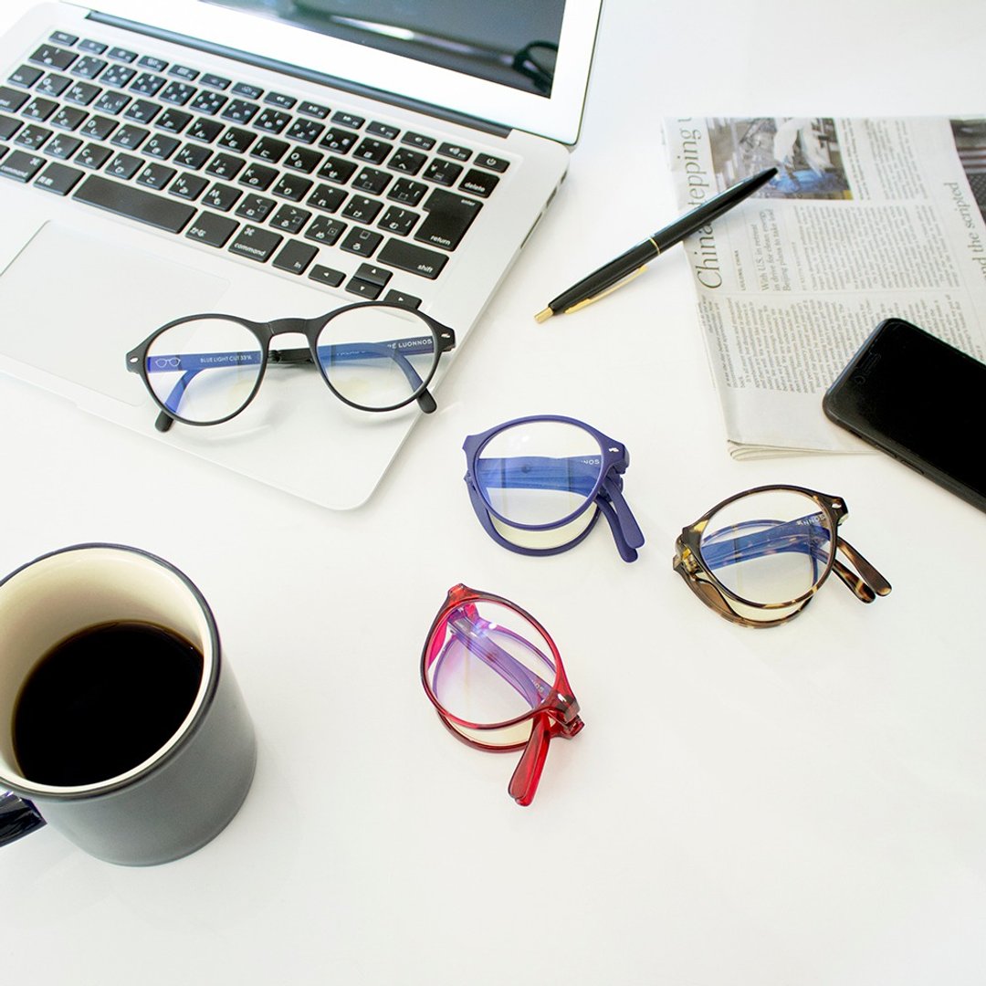 PC抗蓝光眼镜 Calmo Blue Light Bloocking Folding Glasses - 墨镜 - 聚酯纤维 蓝色