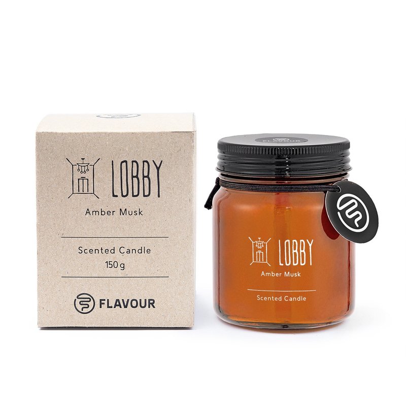 【FLAVOUR】LOBBY | 香氛蜡烛 | 琥珀麝香调 - 蜡烛/烛台 - 蜡 