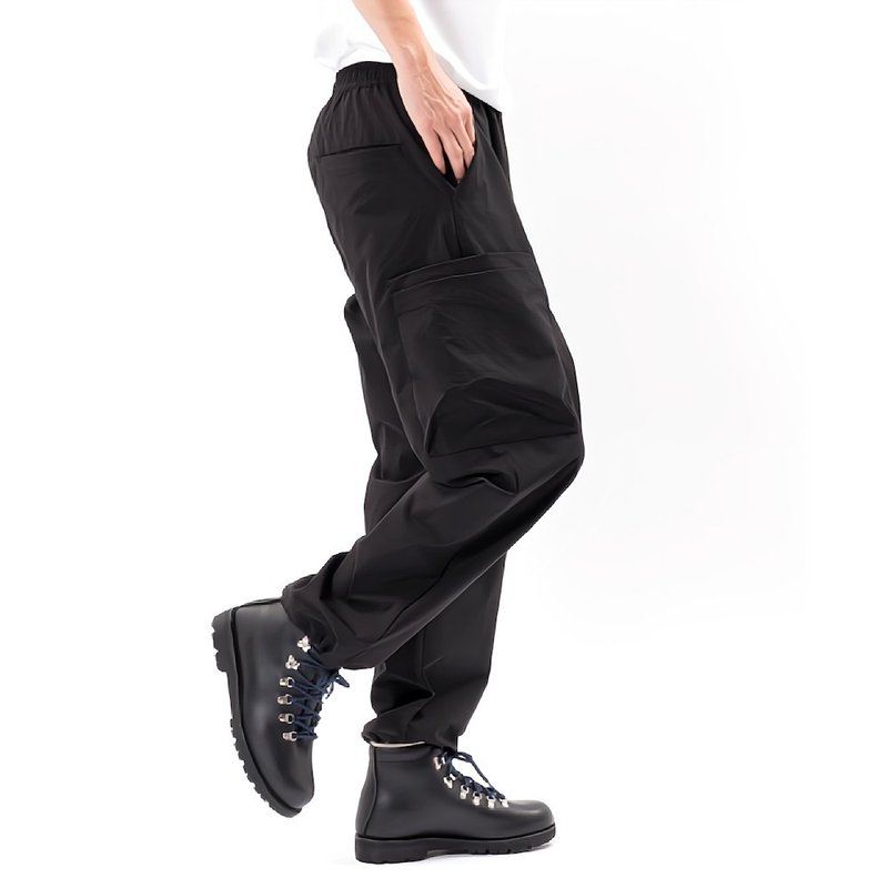 SETOUT-户外休闲宽版工装裤 - 男士长裤 - 聚酯纤维 黑色