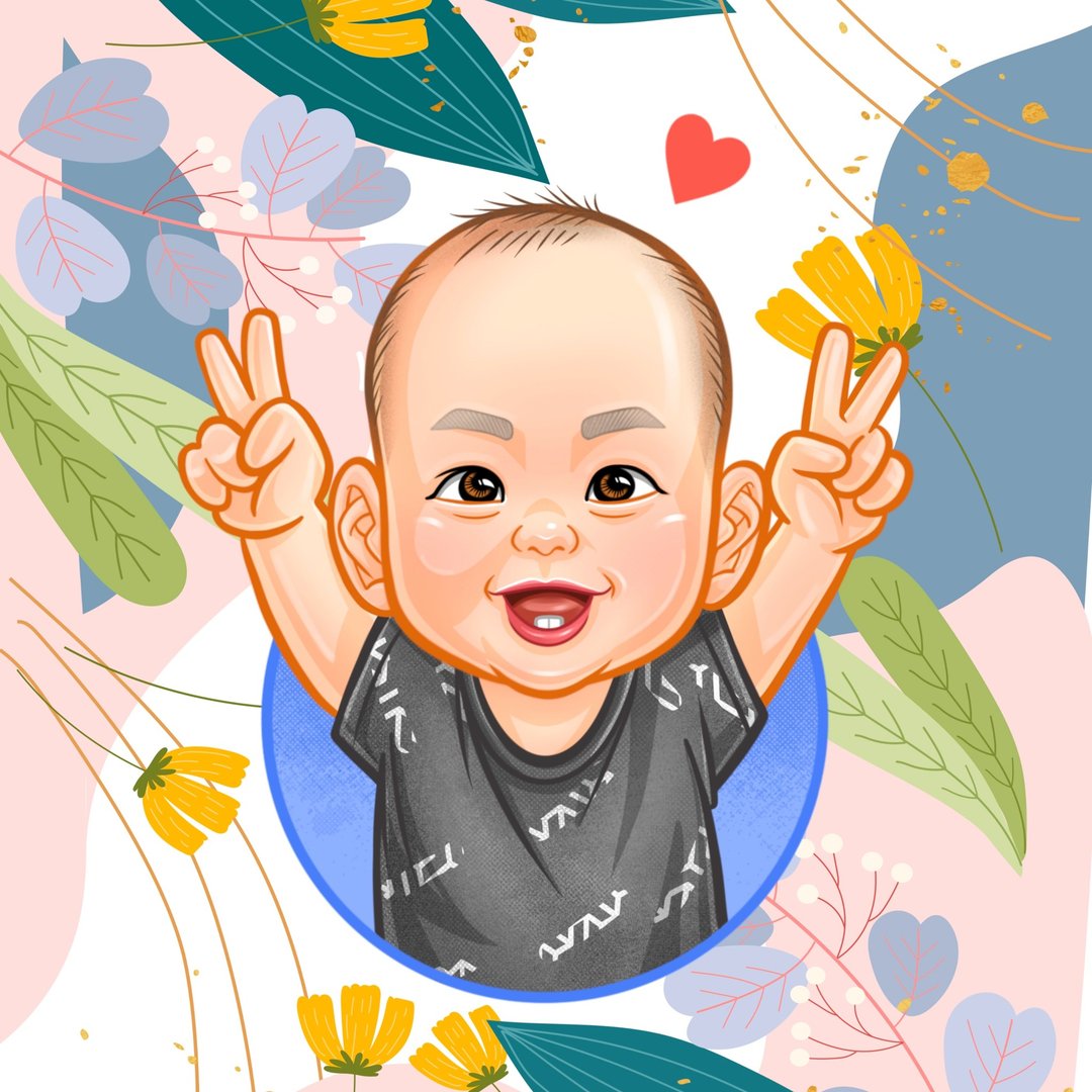 【单人似颜绘、专属你的个人插画】似颜绘/全家福/情侣 - 电子手绘真人画像/绘画/插画 - 其他材质 