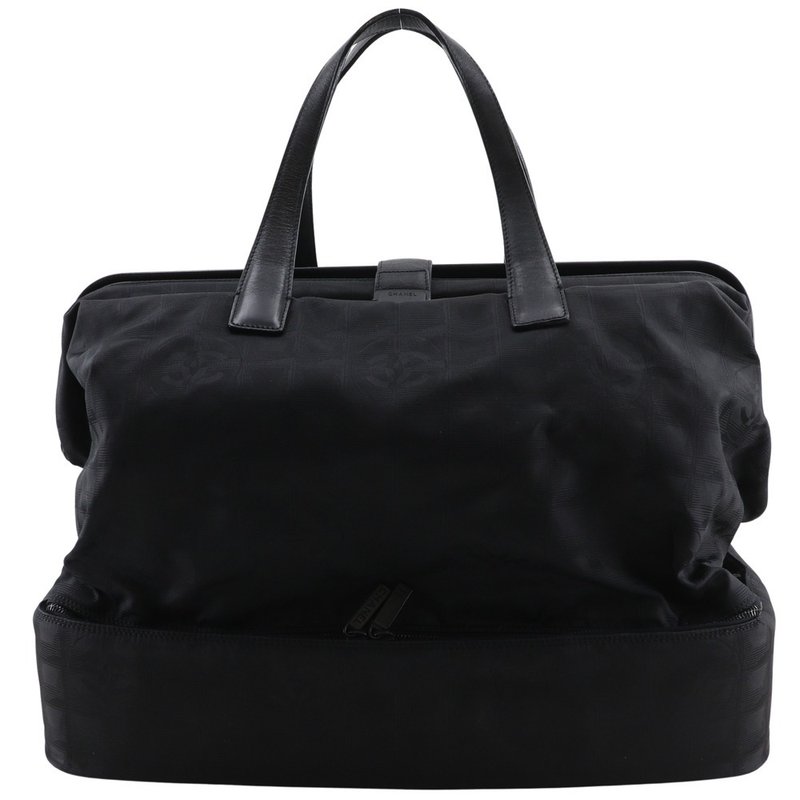 【日本直送】香奈儿 CHANEL New Travel Line 波士顿包 A15960 尼龙帆布 黑色 贵宾【二手品】 - 手提包/手提袋 - 尼龙 黑色