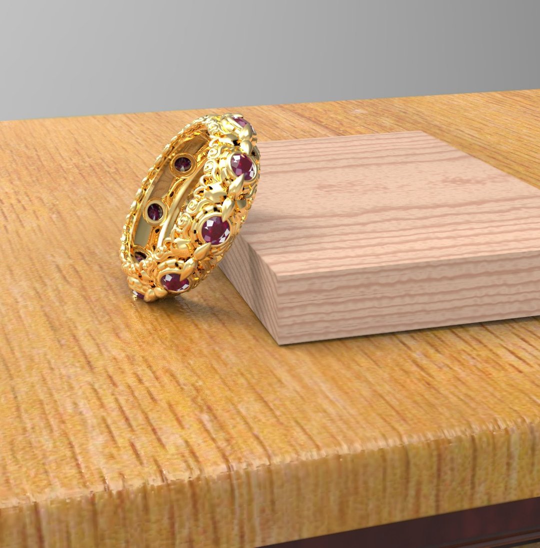 Natural Red Ruby Gemstone Ring,925 silver, Thai ruby ring for July birthday - 戒指 - 银 咖啡色