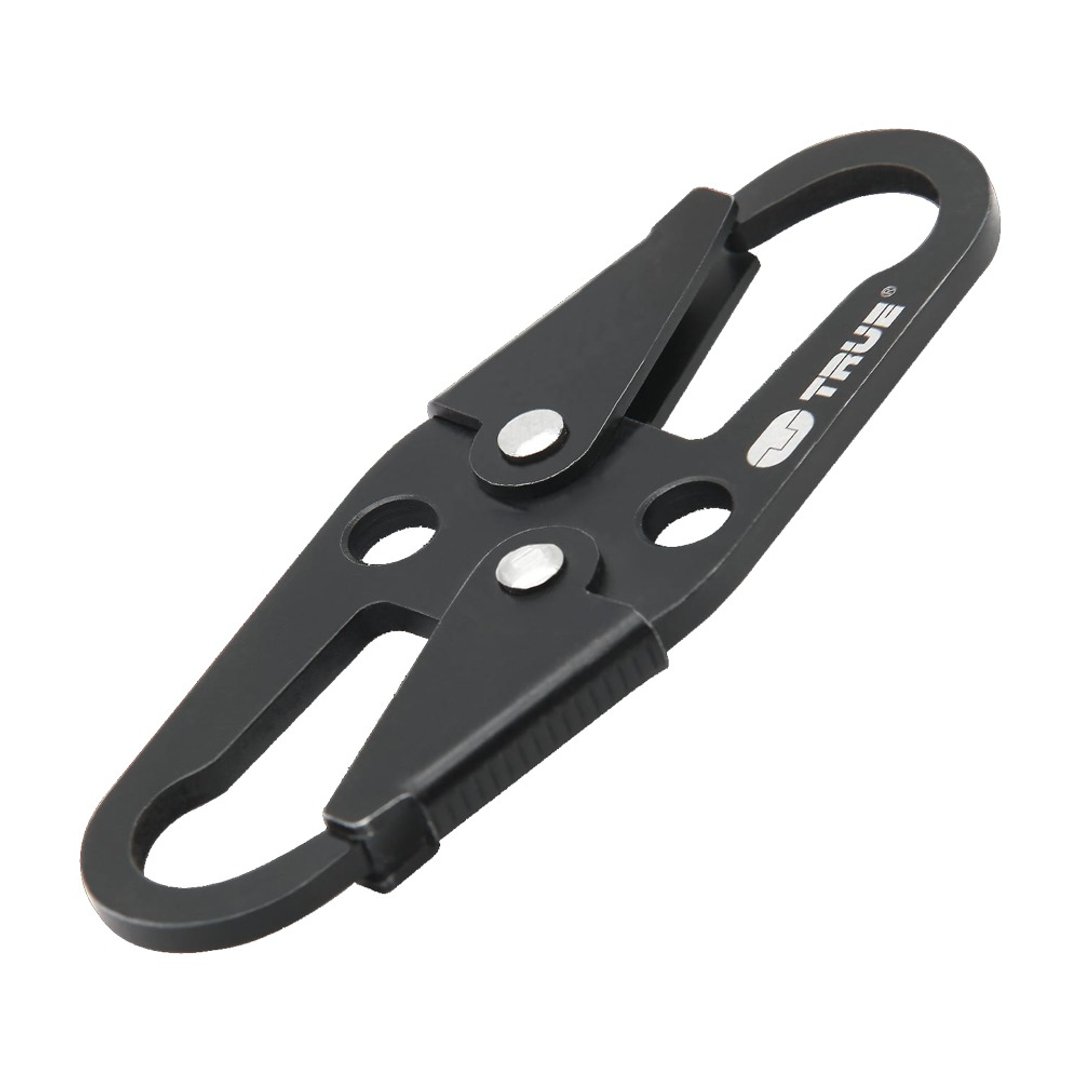 【True Utility】英国多功能独立双面扣环(大)DOUBLETRAP 2/2入组 - 钥匙链/钥匙包 - 不锈钢 黑色