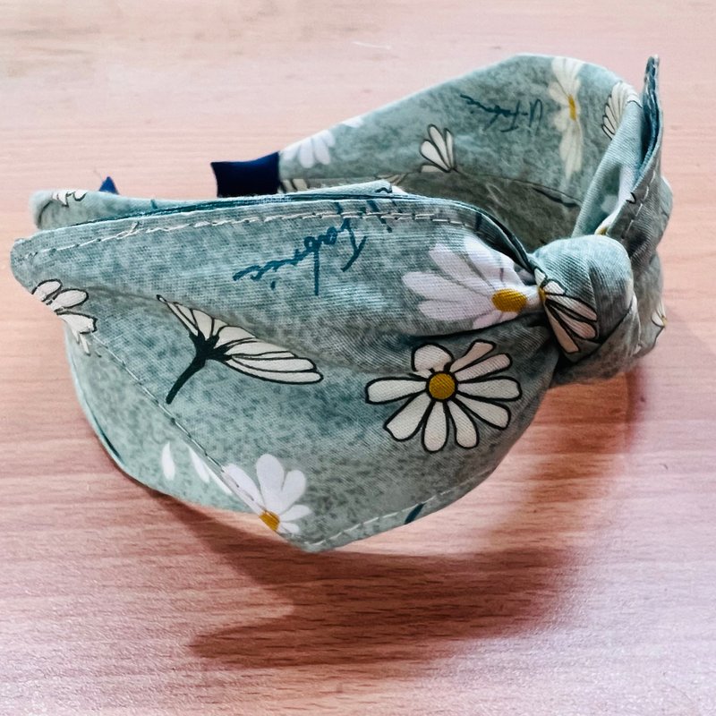 MOYA 宽版手工发箍 仙人掌 - 发饰 - 棉．麻 蓝色