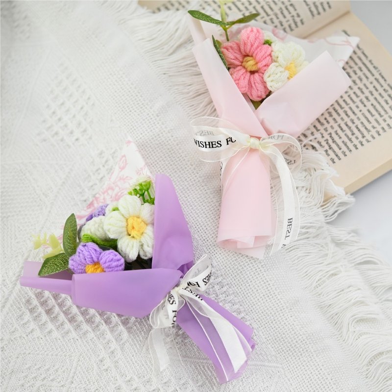 可爱编织花束二入组 (任选款) - 编织/刺绣/羊毛毡/裁缝 - 其他材质 