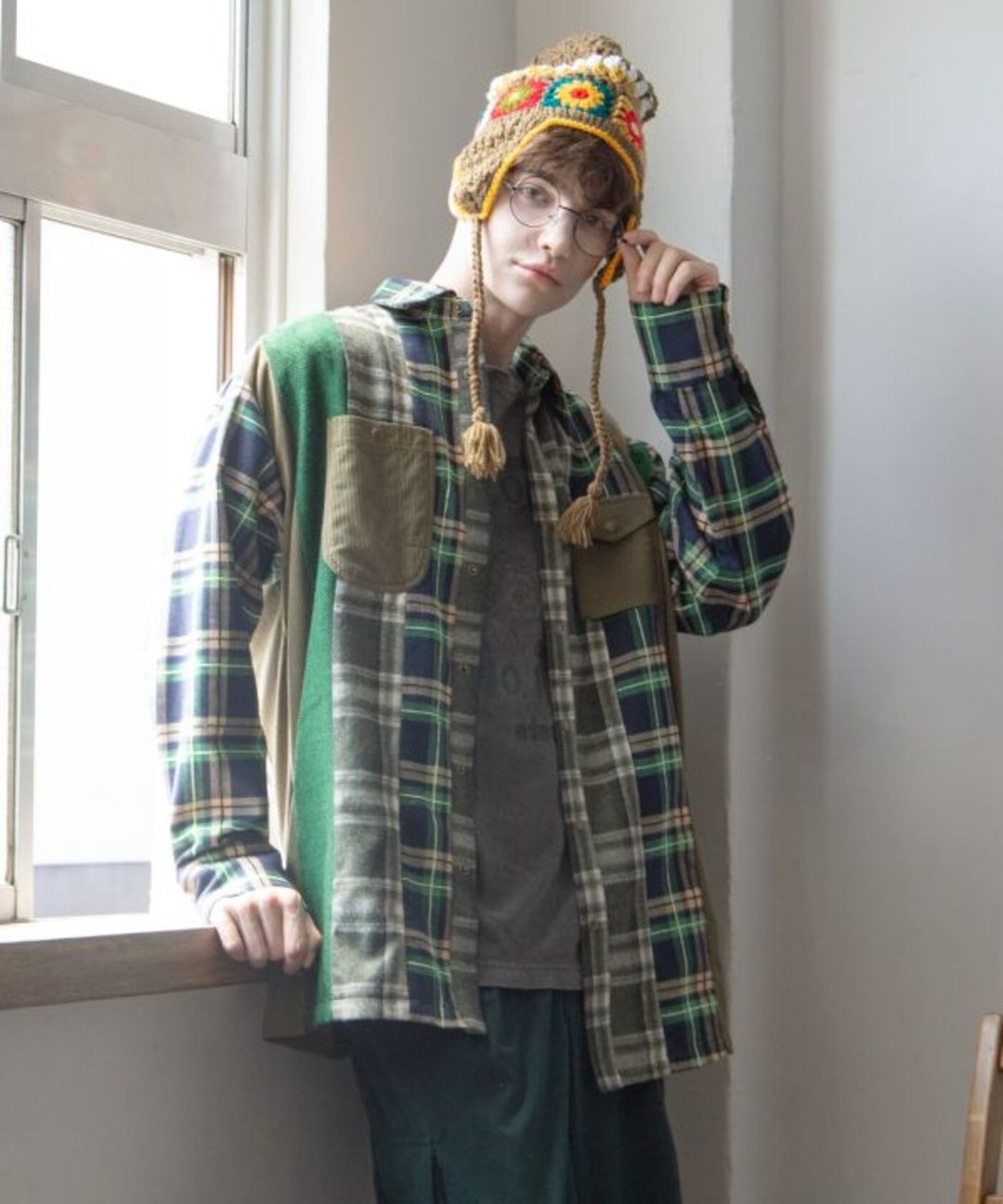 【热门预购】拼接复古风男装衬衫 (3色) CAA-5302 - 男装衬衫 - 其他人造纤维 
