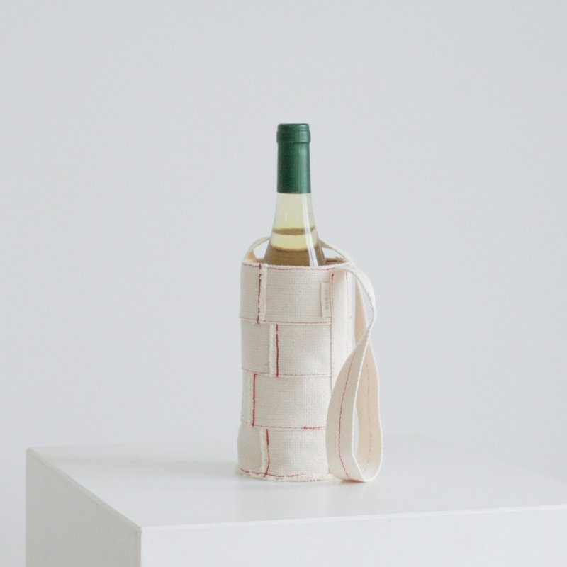 马赛克瓶袋 - 随行杯提袋/水壶袋 - 棉．麻 