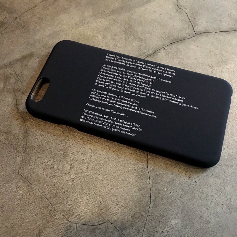 猜火车-黑/软壳/文字手机壳iphone,HTC,Samsung,Sony,Zenfone,Oppo,小米 - 手机壳/手机套 - 塑料 黑色