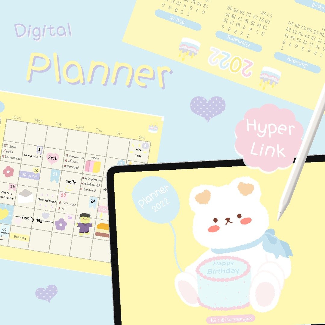 Digital Planner 2022 Happy Birthday - 电子手帐及素材 - 其他材质 