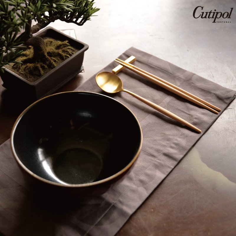 英国Churchill | 优惠套组 / 赭棕面碗 x GOA焦糖金餐具 - 盘子/餐盘/盘架 - 瓷 