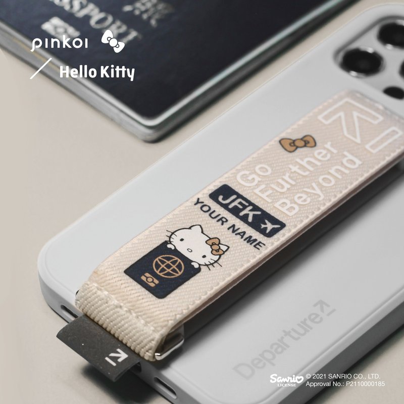 定制手机带 D-Strap【 Hello Kitty 提你带护照】不再摔手机 - 手机配件 - 聚酯纤维 卡其色