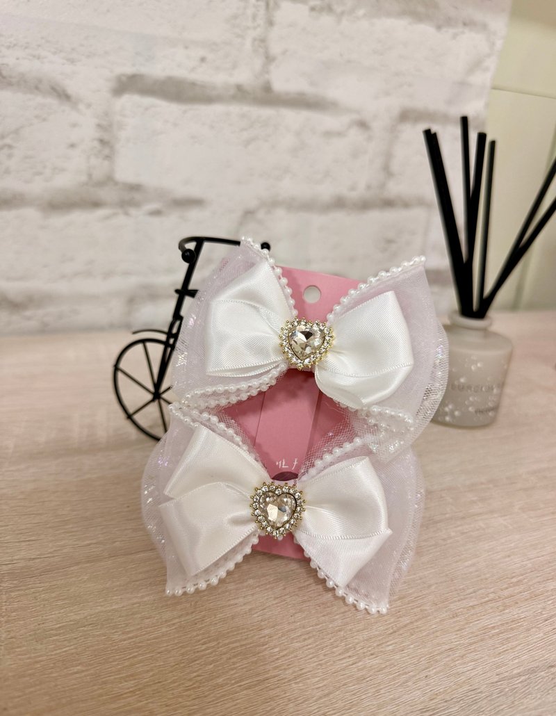 白色新娘手作发夹 - 发饰 - 其他材质 