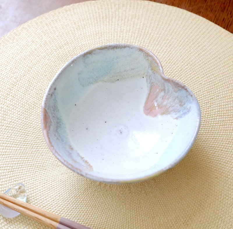 白釉春彩三彩叶壶1 - 碗 - 陶 白色