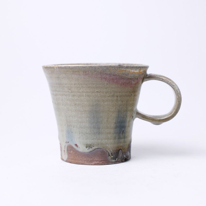 明芽窑 | 柴烧钧釉流珠把杯 陶杯 杯子 马克杯 搜藏品 H9 - 咖啡杯/马克杯 - 陶 