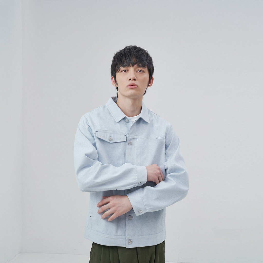 原创设计师款2021早秋牛仔夹克男休闲外套国潮工装上衣 - 男装外套 - 棉 蓝色