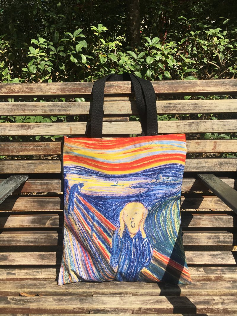 艺术世界名画帆布袋(孟克:呐喊)环保纯棉手提袋 - 手提包/手提袋 - 棉．麻 多色