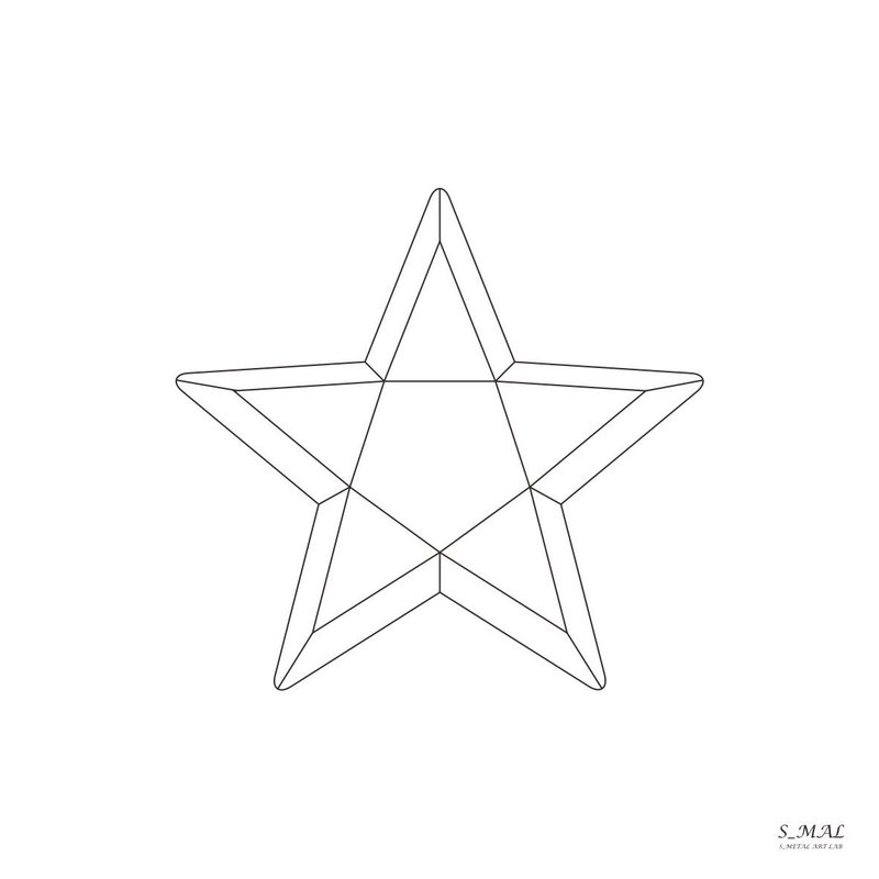 银黏土锆石-五角星-3mm - 金工/饰品 - 宝石 多色